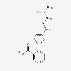 molecular formula C13H11N3O4 B2953976 2-(5-((2-Carbamoylhydrazono)methyl)furan-2-yl)benzoic acid CAS No. 88460-77-9