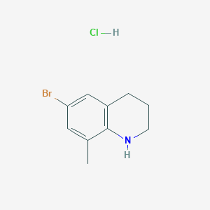 molecular formula C10H13BrClN B2953977 6-Bromo-8-methyl-1,2,3,4-tetrahydroquinoline;hydrochloride CAS No. 2241130-39-0