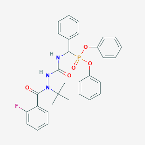 Diphenyl ({[2-tert-butyl-2-(2-fluorobenzoyl)hydrazino]carbonyl}amino)(phenyl)methylphosphonate