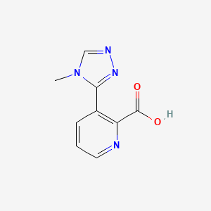 molecular formula C9H8N4O2 B2953990 3-(4-Methyl-1,2,4-triazol-3-yl)pyridine-2-carboxylic acid CAS No. 1859577-24-4