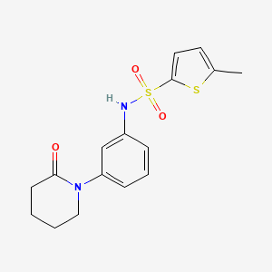molecular formula C16H18N2O3S2 B2953997 5-methyl-N-(3-(2-oxopiperidin-1-yl)phenyl)thiophene-2-sulfonamide CAS No. 941983-19-3