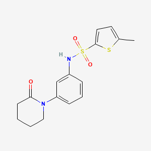 molecular formula C16H18N2O3S2 B2953997 5-methyl-N-[3-(2-oxopiperidin-1-yl)phenyl]thiophene-2-sulfonamide CAS No. 941983-19-3