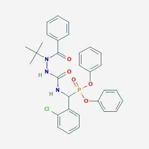 Diphenyl {[(2-benzoyl-2-tert-butylhydrazino)carbonyl]amino}(2-chlorophenyl)methylphosphonate