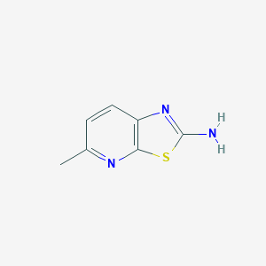 molecular formula C7H7N3S B2954001 噻唑并[5,4-b]吡啶-2-胺，5-甲基- CAS No. 1379222-60-2