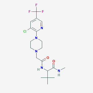 2-[(2-{4-[3-chloro-5-(trifluoromethyl)-2-pyridinyl]piperazino}acetyl)amino]-N,3,3-trimethylbutanamide