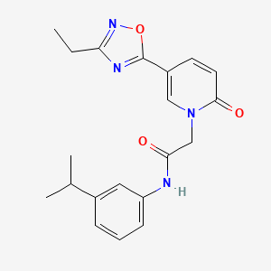 2-(5-(3-ethyl-1,2,4-oxadiazol-5-yl)-2-oxopyridin-1(2H)-yl)-N-(3-isopropylphenyl)acetamide