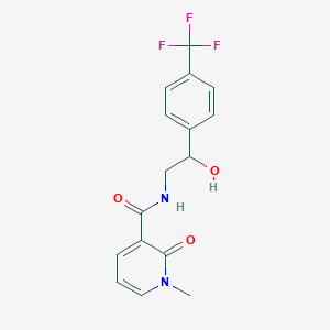 molecular formula C16H15F3N2O3 B2954048 N-(2-hydroxy-2-(4-(trifluoromethyl)phenyl)ethyl)-1-methyl-2-oxo-1,2-dihydropyridine-3-carboxamide CAS No. 1351616-52-8