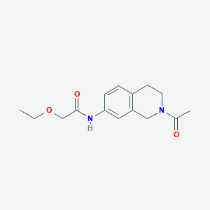 molecular formula C15H20N2O3 B2954054 N-(2-乙酰基-1,2,3,4-四氢异喹啉-7-基)-2-乙氧基乙酰胺 CAS No. 955635-86-6
