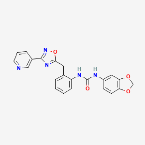 1-(Benzo[d][1,3]dioxol-5-yl)-3-(2-((3-(pyridin-3-yl)-1,2,4-oxadiazol-5-yl)methyl)phenyl)urea