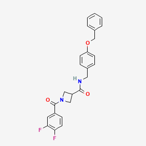 N-(4-(benzyloxy)benzyl)-1-(3,4-difluorobenzoyl)azetidine-3-carboxamide