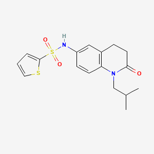 molecular formula C17H20N2O3S2 B2954095 N~2~-(1-isobutyl-2-oxo-1,2,3,4-tetrahydro-6-quinolinyl)-2-thiophenesulfonamide CAS No. 941955-34-6