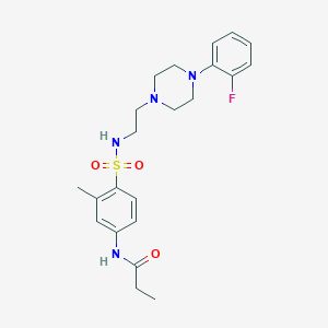N-(4-(N-(2-(4-(2-fluorophenyl)piperazin-1-yl)ethyl)sulfamoyl)-3-methylphenyl)propionamide