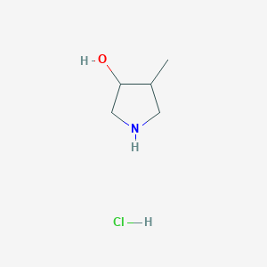 molecular formula C5H12ClNO B2954124 4-Methylpyrrolidin-3-ol hydrochloride CAS No. 1637399-49-5