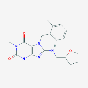 1,3-dimethyl-7-(2-methylbenzyl)-8-[(tetrahydro-2-furanylmethyl)amino]-3,7-dihydro-1H-purine-2,6-dione