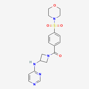 N-{1-[4-(morpholine-4-sulfonyl)benzoyl]azetidin-3-yl}pyrimidin-4-amine
