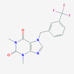 molecular formula C15H13F3N4O2 B295414 1,3-Dimethyl-7-(3-trifluoromethyl-benzyl)-3,7-dihydro-purine-2,6-dione 