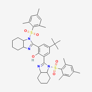 (-)-4-tert-Butyl-2,6-bis[(4S,5S)-4,5-tetramethylene-1-(2,4,6-trimethylbenzenesulfonyl)imidazolin-2-yl]phenol (contains 5% Dichloromethane at maximum)