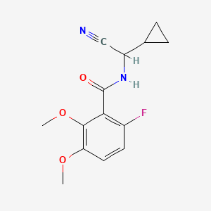 molecular formula C14H15FN2O3 B2954157 N-[Cyano(cyclopropyl)methyl]-6-fluoro-2,3-dimethoxybenzamide CAS No. 1825463-80-6