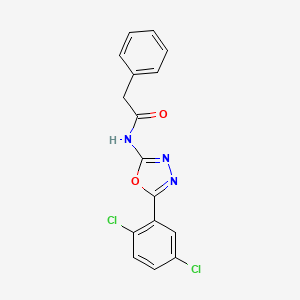 molecular formula C16H11Cl2N3O2 B2954191 N-(5-(2,5-dichlorophenyl)-1,3,4-oxadiazol-2-yl)-2-phenylacetamide CAS No. 891140-98-0