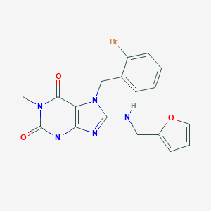 7-(2-bromobenzyl)-8-[(2-furylmethyl)amino]-1,3-dimethyl-3,7-dihydro-1H-purine-2,6-dione