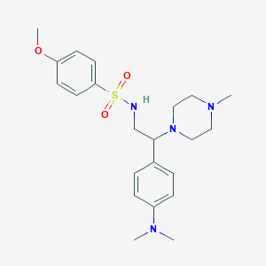 B2954229 N-(2-(4-(dimethylamino)phenyl)-2-(4-methylpiperazin-1-yl)ethyl)-4-methoxybenzenesulfonamide CAS No. 932363-64-9