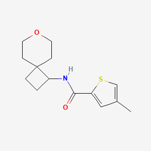 molecular formula C14H19NO2S B2954255 4-methyl-N-(7-oxaspiro[3.5]nonan-1-yl)thiophene-2-carboxamide CAS No. 2320225-03-2