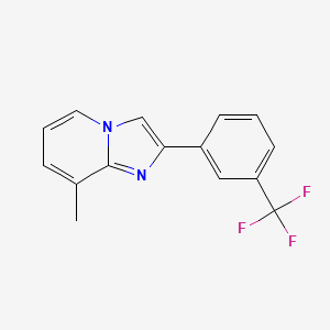 molecular formula C15H11F3N2 B2954261 8-Methyl-2-[3-(trifluoromethyl)phenyl]imidazo[1,2-a]pyridine CAS No. 477889-93-3