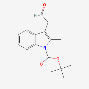 molecular formula C16H19NO3 B2954268 Tert-butyl 2-methyl-3-(2-oxoethyl)indole-1-carboxylate CAS No. 1198570-94-3