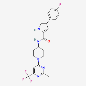 4-(4-fluorophenyl)-N-(1-(2-methyl-6-(trifluoromethyl)pyrimidin-4-yl)piperidin-4-yl)-1H-pyrrole-2-carboxamide