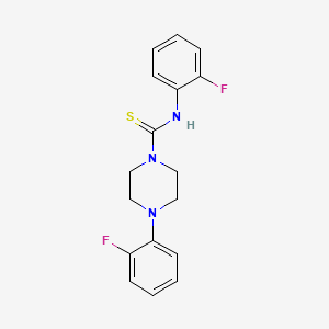 molecular formula C17H17F2N3S B2954285 N,4-bis(2-fluorophenyl)piperazine-1-carbothioamide CAS No. 454448-45-4