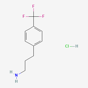 molecular formula C10H13ClF3N B2954286 3-(4-(Trifluoromethyl)phenyl)propan-1-amine hydrochloride CAS No. 101488-61-3