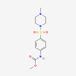 molecular formula C13H19N3O4S B2954289 methyl N-[4-(4-methylpiperazin-1-yl)sulfonylphenyl]carbamate CAS No. 301683-50-1