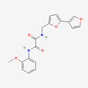 molecular formula C18H16N2O5 B2954311 N1-([2,3'-bifuran]-5-ylmethyl)-N2-(2-methoxyphenyl)oxalamide CAS No. 2034250-90-1