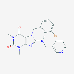 7-[(3-Bromophenyl)methyl]-1,3-dimethyl-8-(3-pyridinylmethylamino)purine-2,6-dione