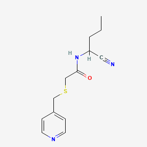 molecular formula C13H17N3OS B2954346 N-(1-cyanobutyl)-2-{[(pyridin-4-yl)methyl]sulfanyl}acetamide CAS No. 1311520-58-7
