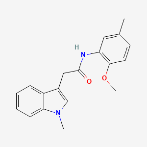 molecular formula C19H20N2O2 B2954356 N-(2-methoxy-5-methylphenyl)-2-(1-methyl-1H-indol-3-yl)acetamide CAS No. 688765-29-9