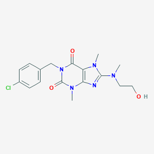 1-(4-chlorobenzyl)-8-[(2-hydroxyethyl)(methyl)amino]-3,7-dimethyl-3,7-dihydro-1H-purine-2,6-dione