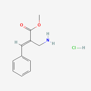 molecular formula C11H14ClNO2 B2954387 甲基(2E)-2-(氨甲基)-3-苯基丙烯酸酯盐酸盐 CAS No. 2270915-06-3