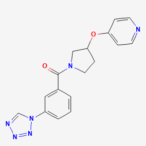 (3-(1H-tetrazol-1-yl)phenyl)(3-(pyridin-4-yloxy)pyrrolidin-1-yl)methanone