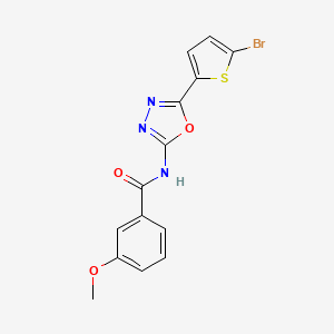 N-(5-(5-bromothiophen-2-yl)-1,3,4-oxadiazol-2-yl)-3-methoxybenzamide