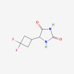 molecular formula C7H8F2N2O2 B2954400 5-(3,3-Difluorocyclobutyl)imidazolidine-2,4-dione CAS No. 2379945-26-1