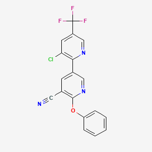 2-Phenoxy-5-(3-chloro-5-trifluoromethyl-2-pyridyl)-3-cyanopyridine