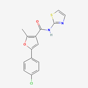 5-(4-chlorophenyl)-2-methyl-N-(1,3-thiazol-2-yl)furan-3-carboxamide
