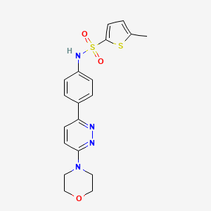 5-methyl-N-[4-(6-morpholin-4-ylpyridazin-3-yl)phenyl]thiophene-2-sulfonamide
