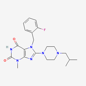 7-(2-fluorobenzyl)-8-(4-isobutylpiperazin-1-yl)-3-methyl-1H-purine-2,6(3H,7H)-dione
