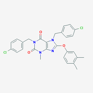 1,7-bis(4-chlorobenzyl)-8-(3,4-dimethylphenoxy)-3-methyl-3,7-dihydro-1H-purine-2,6-dione