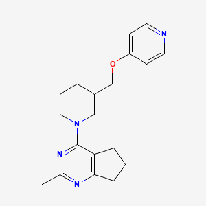 molecular formula C19H24N4O B2954478 2-Methyl-4-[3-(pyridin-4-yloxymethyl)piperidin-1-yl]-6,7-dihydro-5H-cyclopenta[d]pyrimidine CAS No. 2380084-39-7