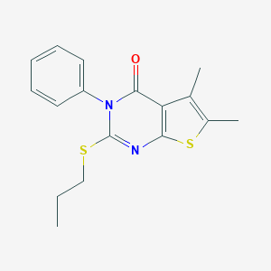 5,6-dimethyl-3-phenyl-2-(propylsulfanyl)thieno[2,3-d]pyrimidin-4(3H)-one