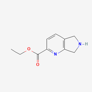 molecular formula C10H12N2O2 B2954494 Ethyl 6,7-dihydro-5H-pyrrolo[3,4-b]pyridine-2-carboxylate CAS No. 2091600-06-3