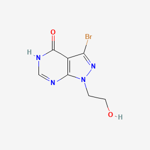 molecular formula C7H7BrN4O2 B2954505 3-Bromo-1-(2-hydroxyethyl)-5H-pyrazolo[3,4-d]pyrimidin-4-one CAS No. 2241144-64-7